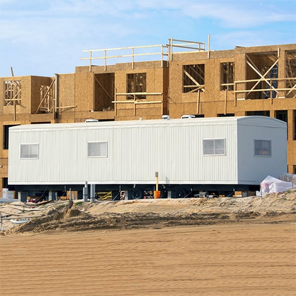 construction & jobsite shower trailers can be rented for short-term or long-term use on job sites